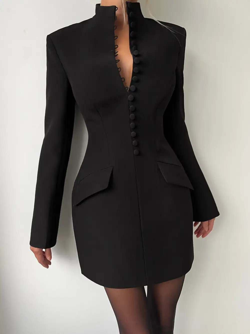 Button Front Dress Casual