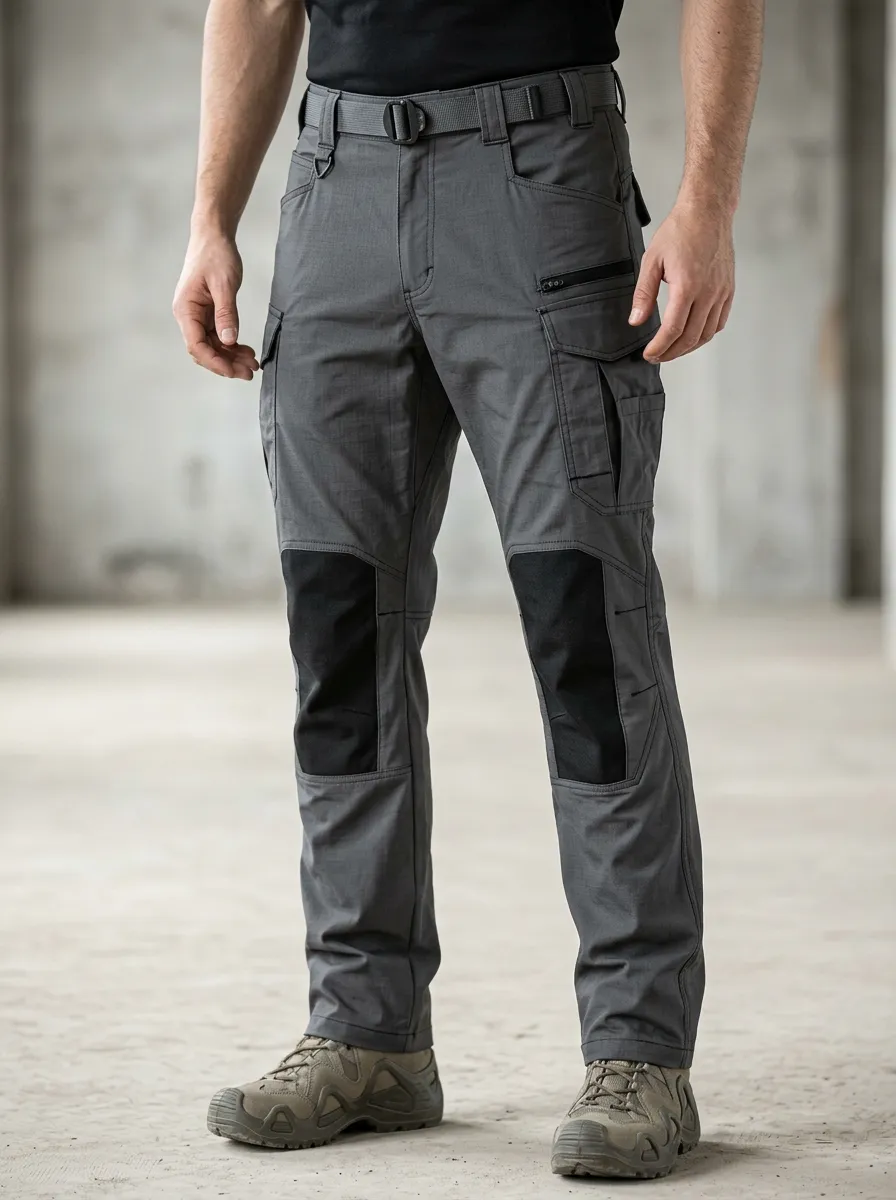 Men's Tactical Outdoor Multi-Pocket Reinforced Knee Printed Pants