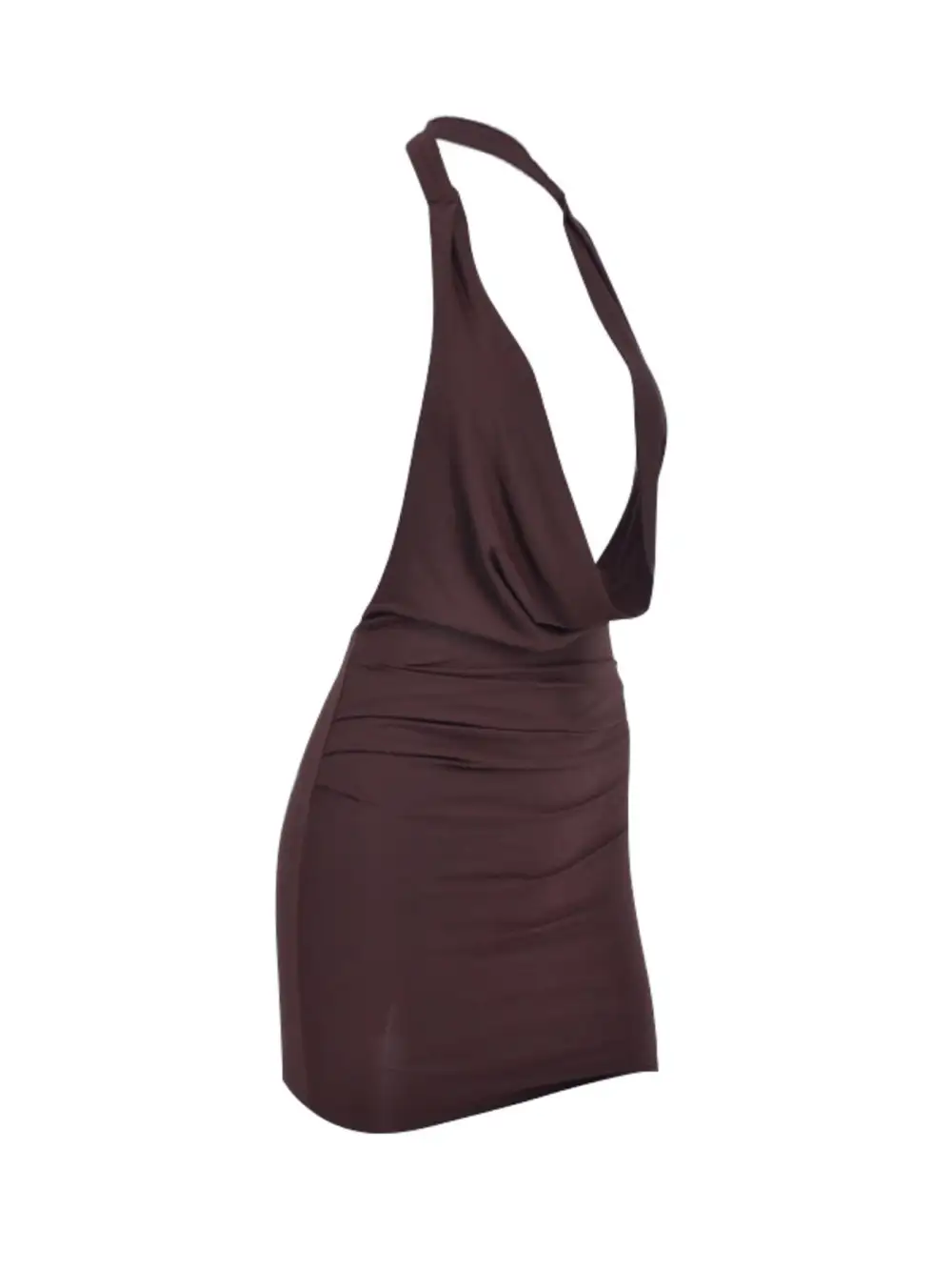 Relaxed Shape Halter Mini Dress