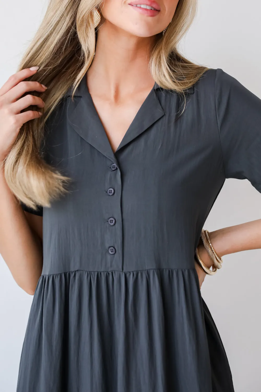 Charcoal Tiered Maxi Dress