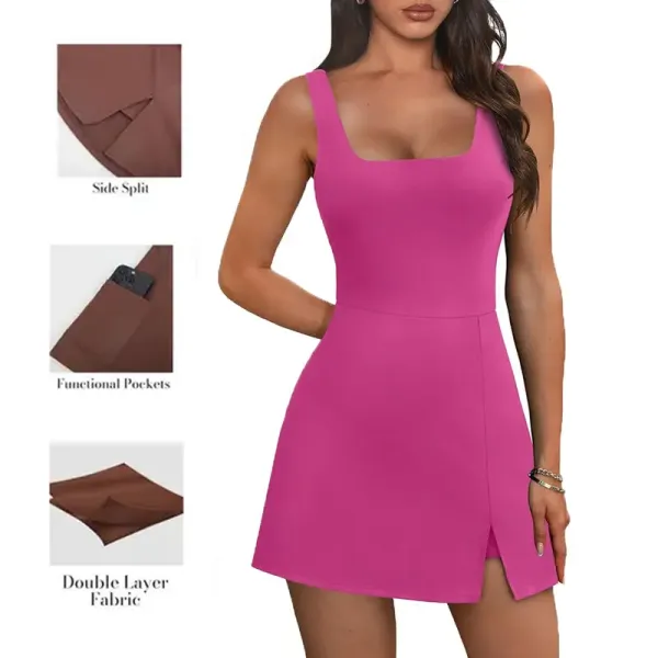 🎉Hot Sale🔥-Women's U-Neck Sleeveless Mini Dress🔥8-Pack - All Colors Included