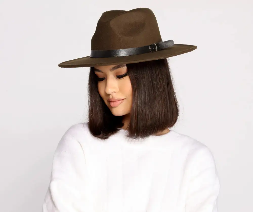 Looks Can Slay Faux Wool Panama Hat