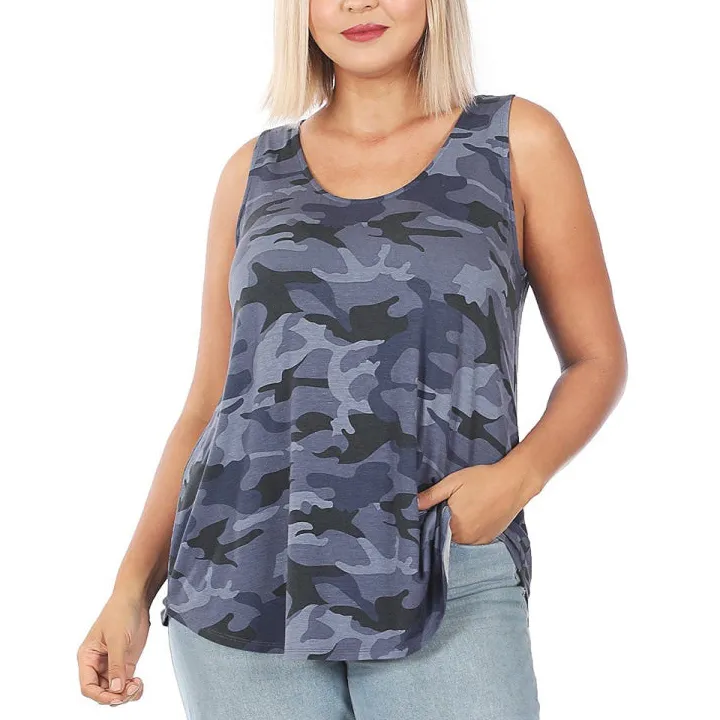 Printed Camouflage Tank Top