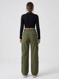 Rugged Multi Pocket Design Women's Multi Pocket Cargo Pants