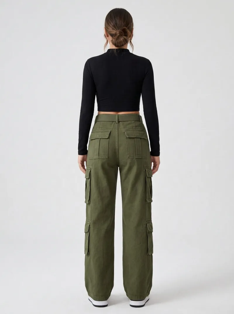 Rugged Multi Pocket Design Women's Multi Pocket Cargo Pants