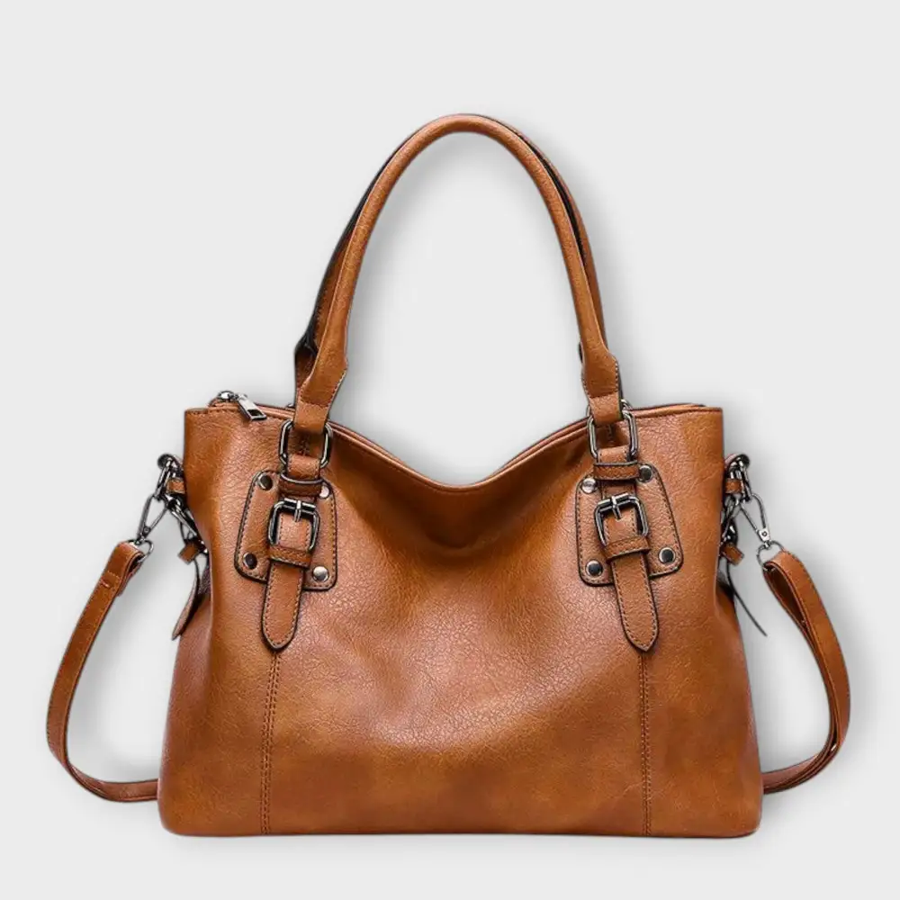 Top Handle Straw Shoulder Bag