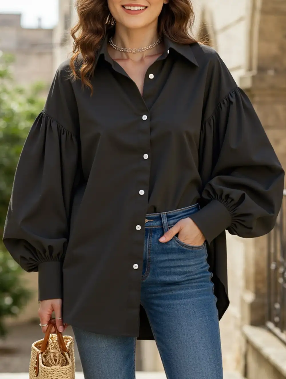 Relaxed Fit Retro Lapel Shirt