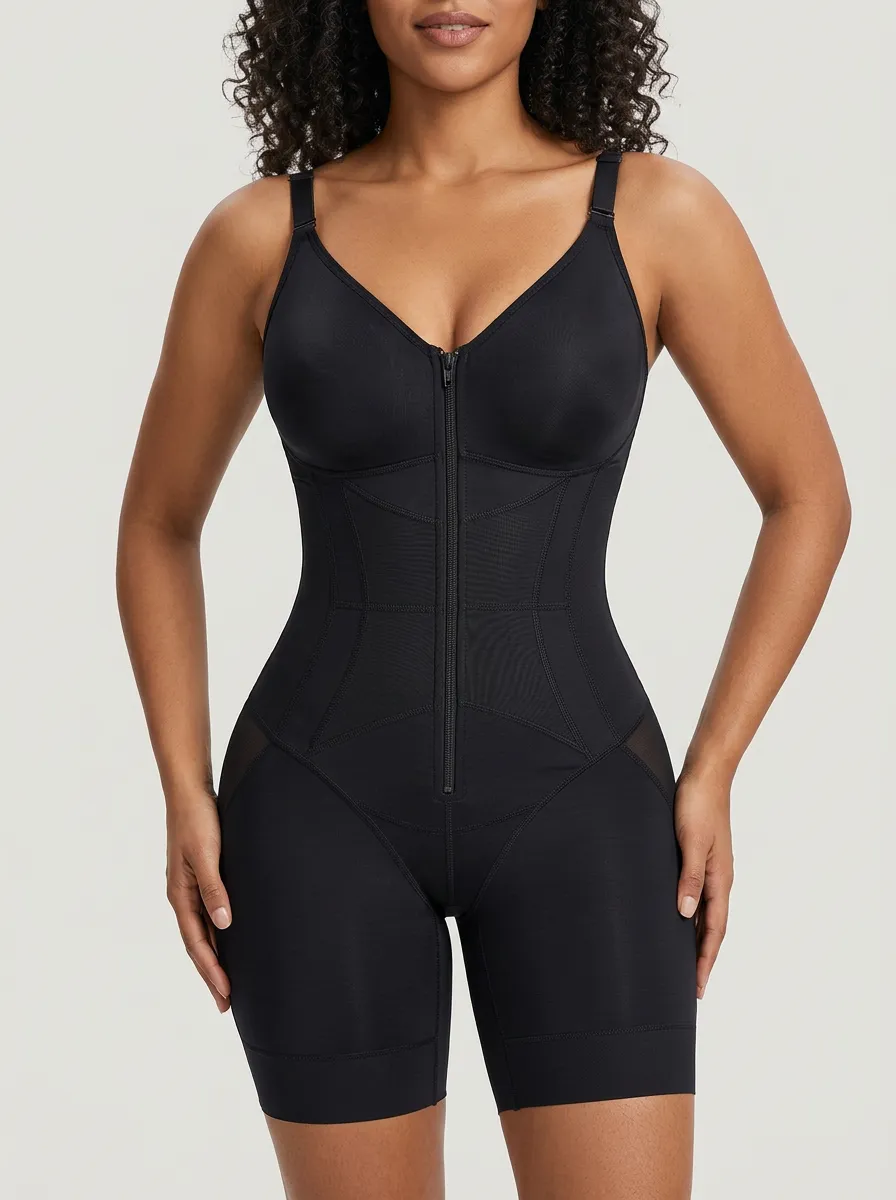 Modern Zip-Front Women's Zip-Front Shaping Bodysuit