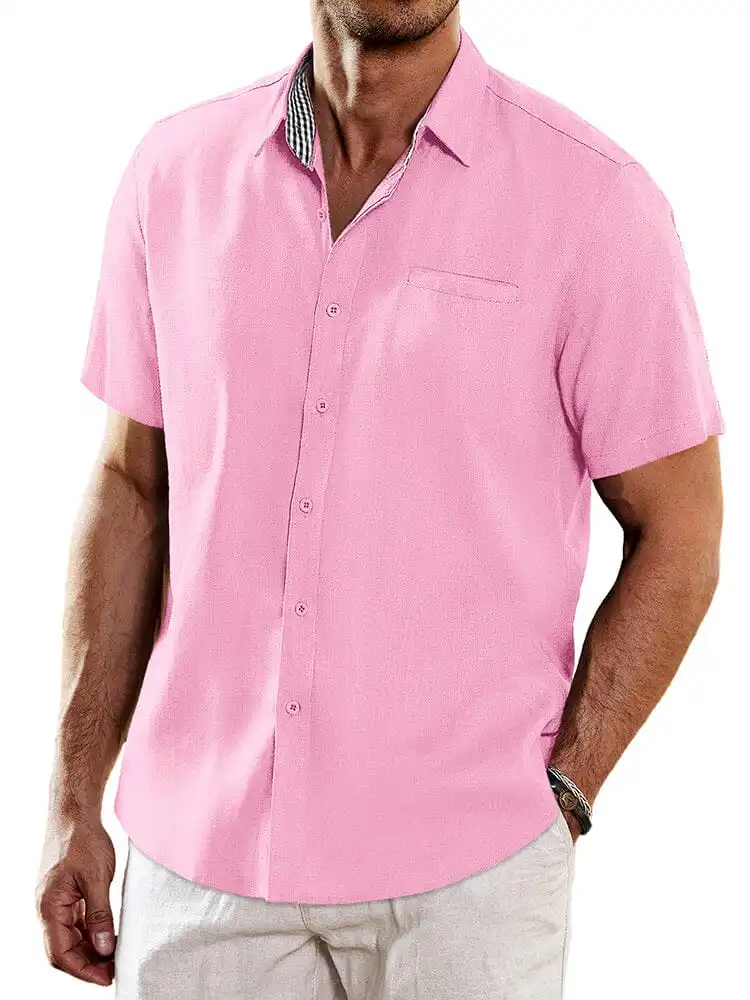 Casual Unique Collar Cotton Linen Shirt