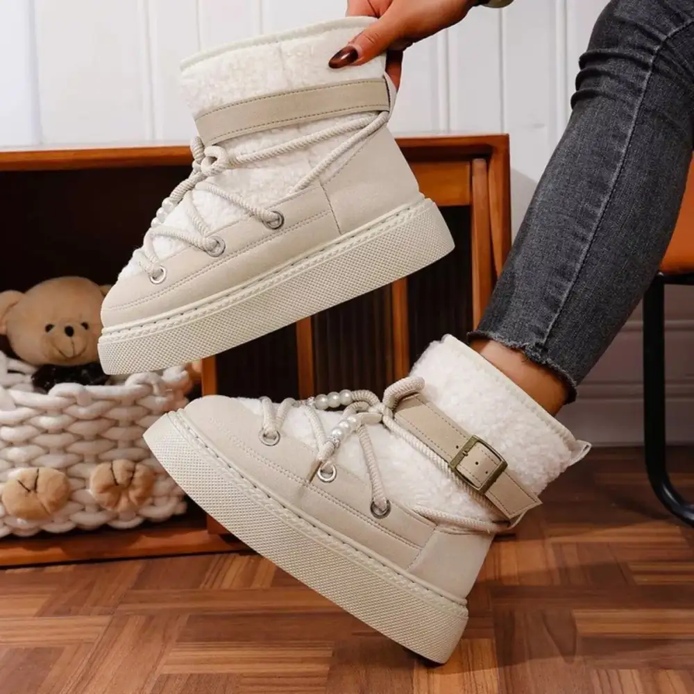 Refined Lace Up Platform Boots