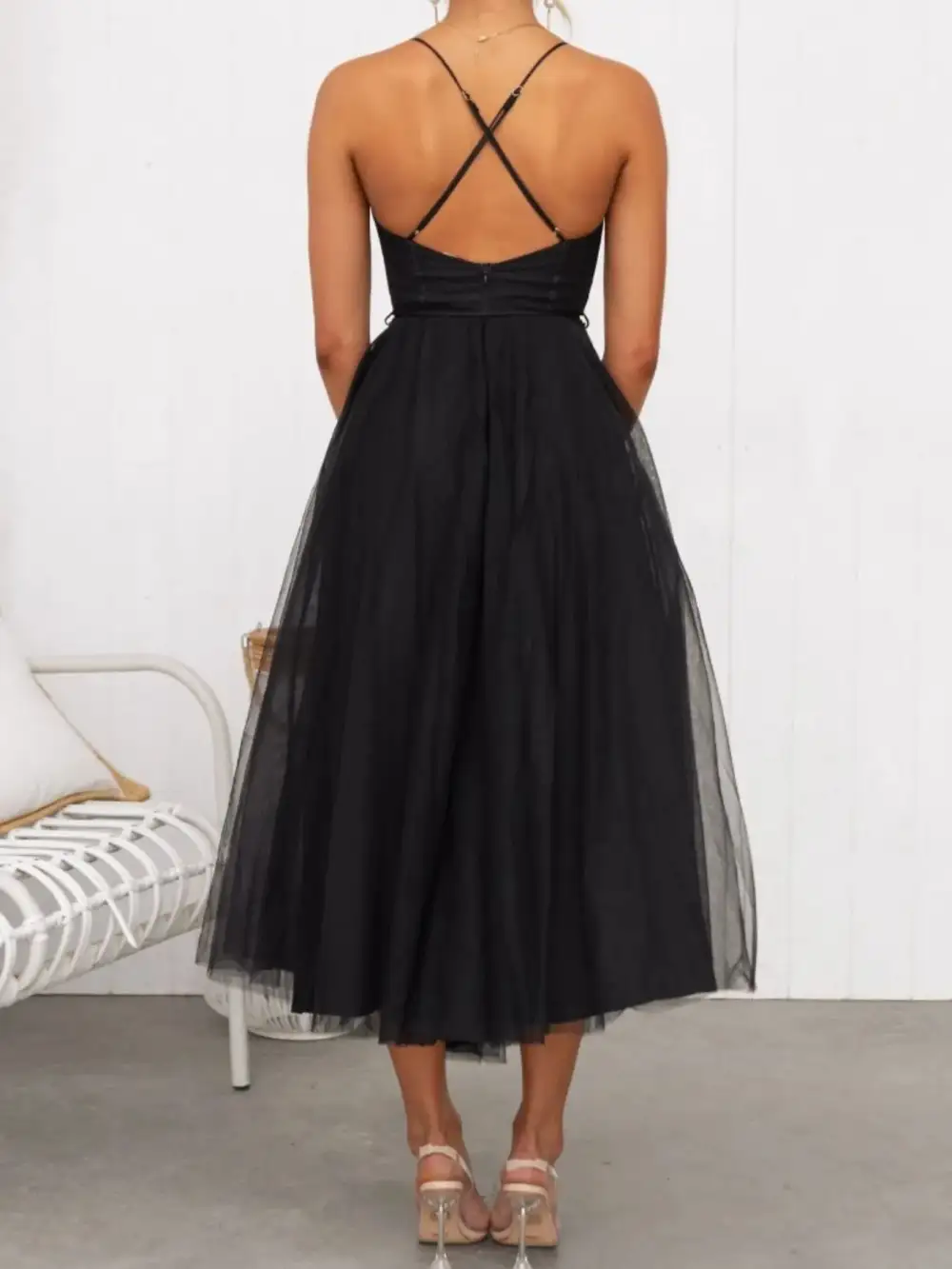 Easy Fit Midi Tie Detail Dress