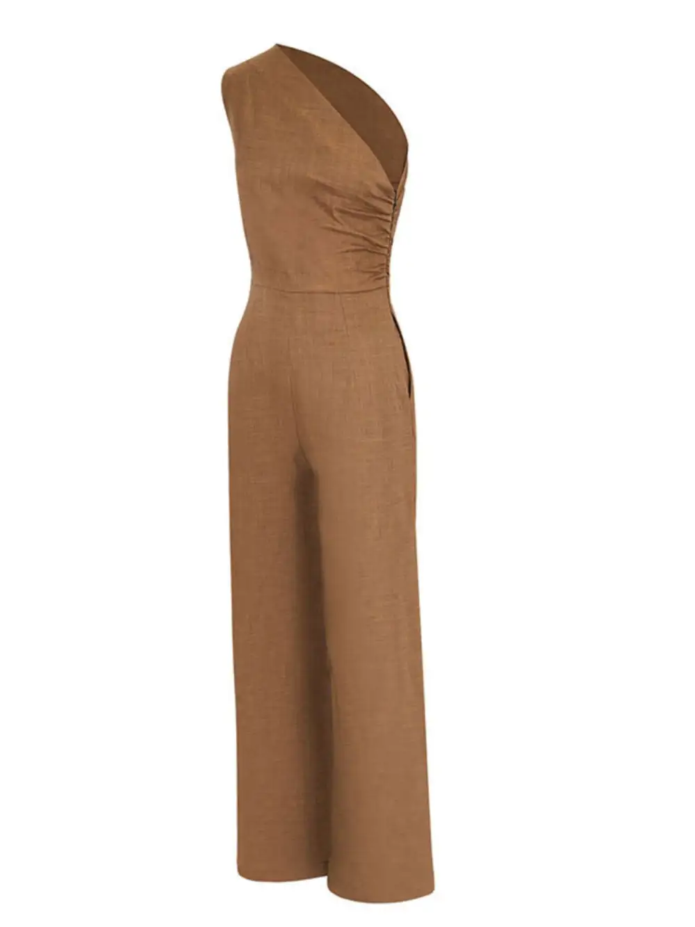 One Shoulder Wide Leg Jumpsuit