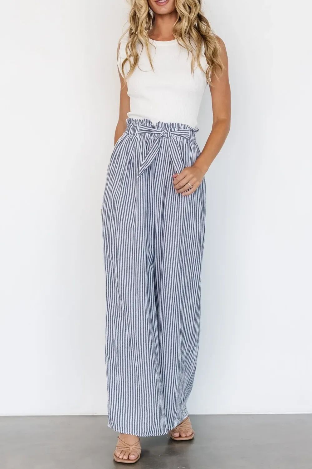 Daily Versatile Striped Loose Pants