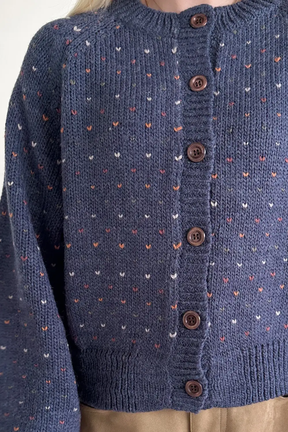 Easy Texture Soft Button Front Cardigan