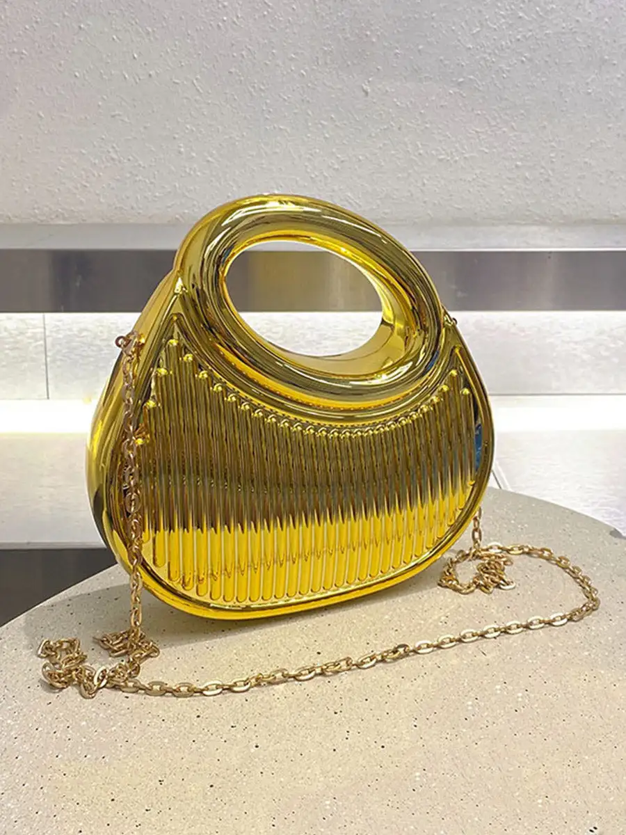 Waterdrop Stripe Shimmer Clutch Bag