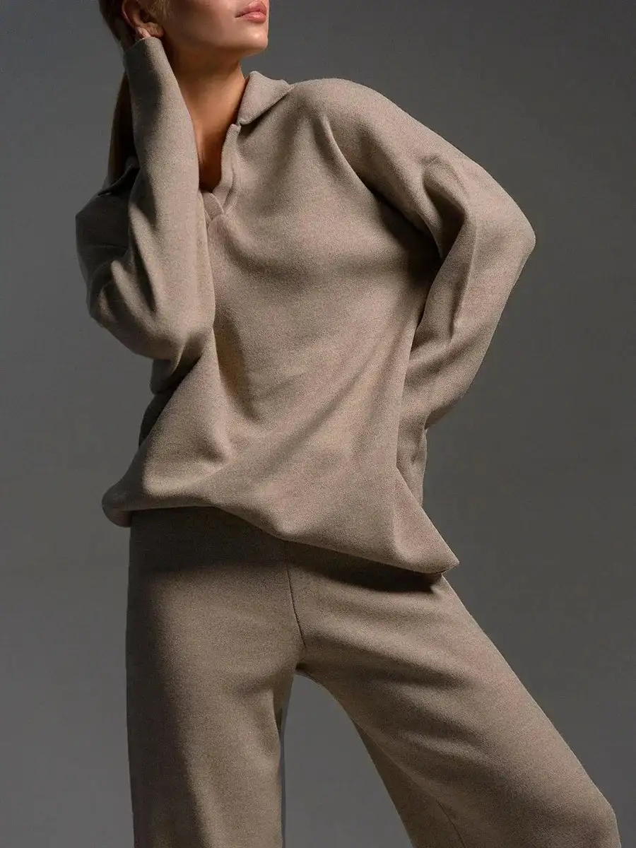 Textured Knit Matching Textured Set