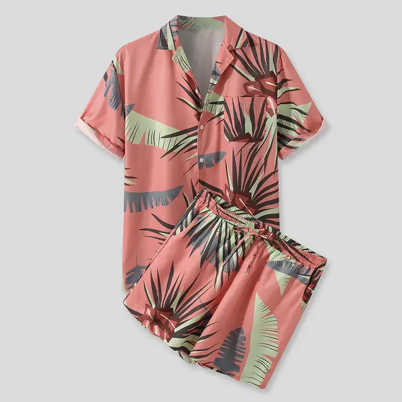 Button Up Shirt and Shorts Set