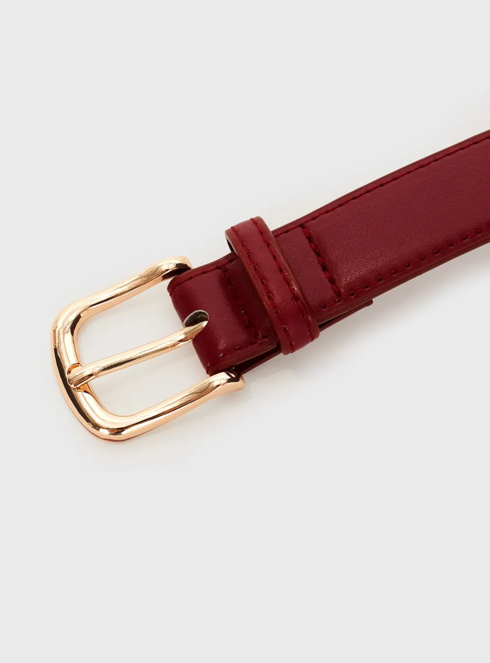 Chic Leather Gold Buckle Belt