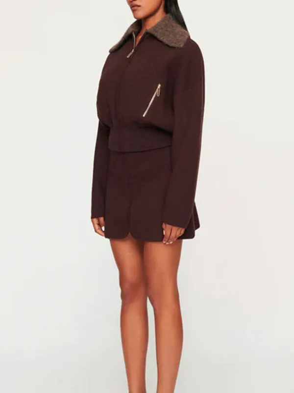 CASUAL LAPEL WOOL JACKET