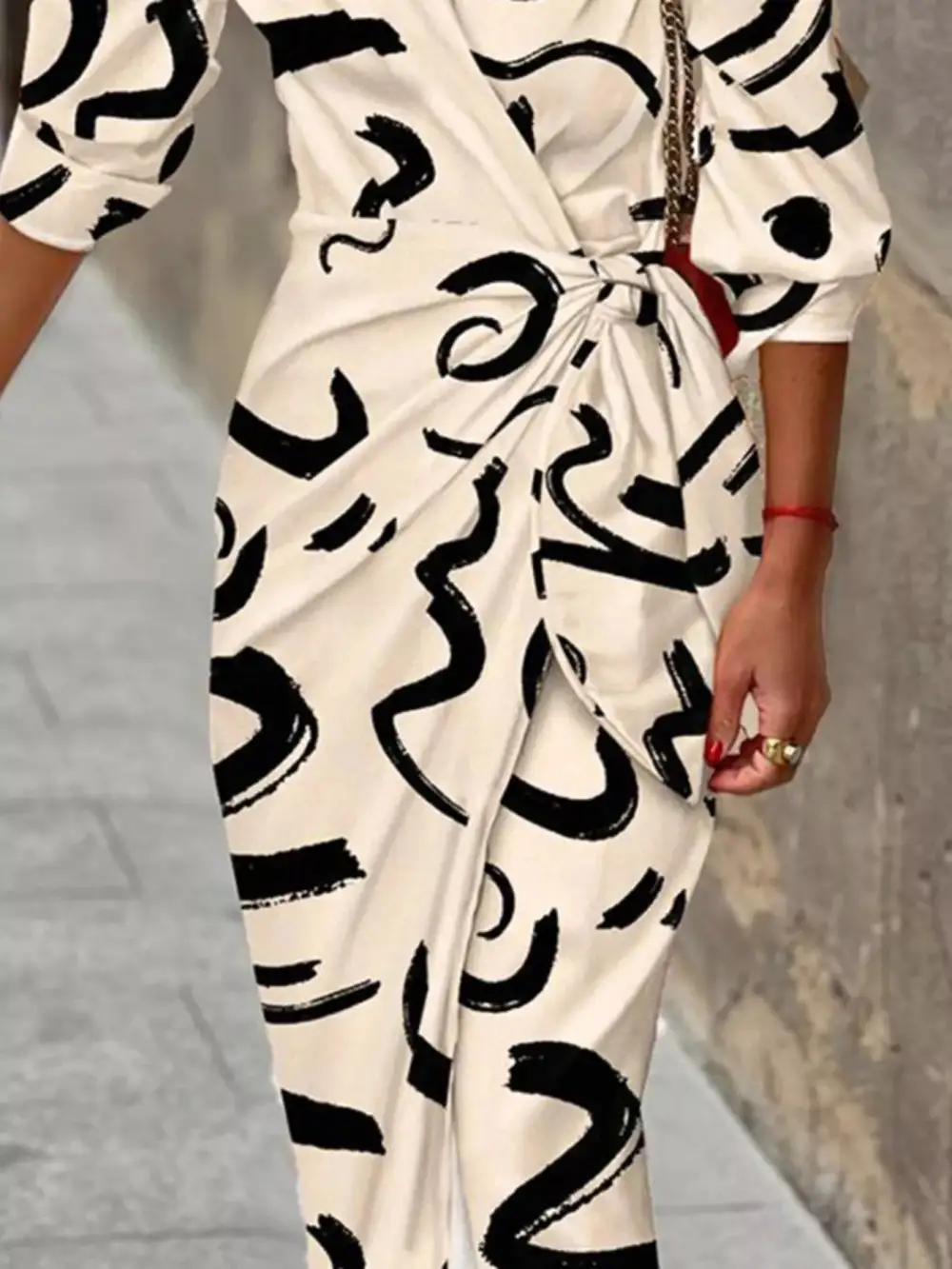 Collared Printed Shirt Dress