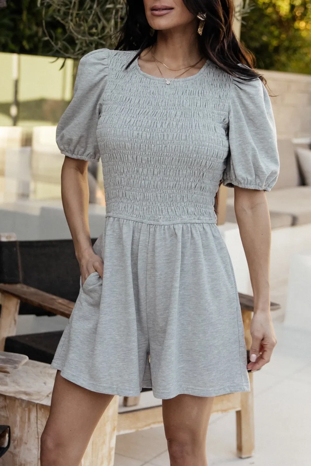 Classic Solid Color Pleated Lace-Up Jumpsuit