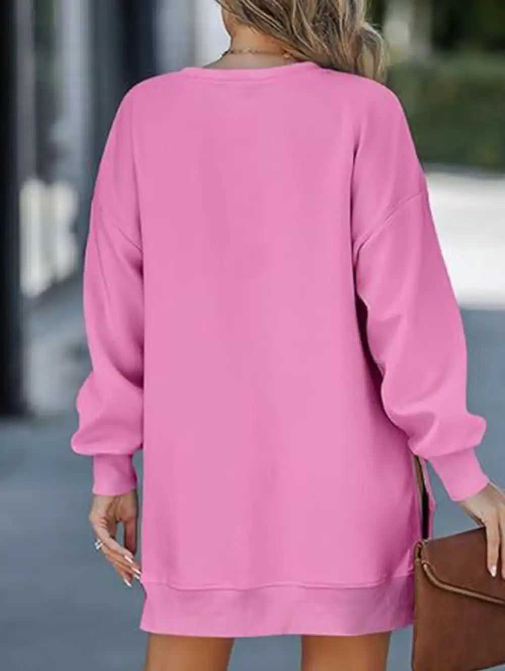 Side Zip Patchwork Pullover Sweatshirt