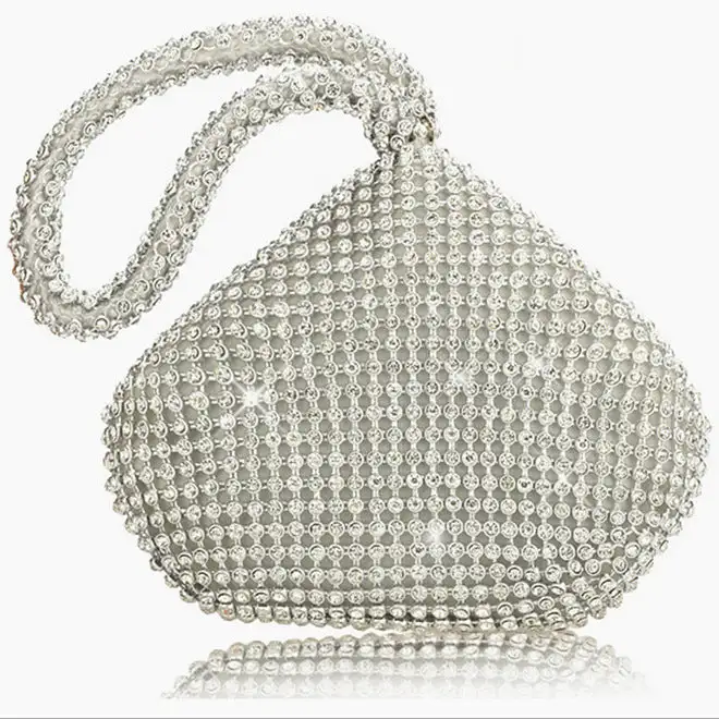Roomy Rhinestone Clutch Bag