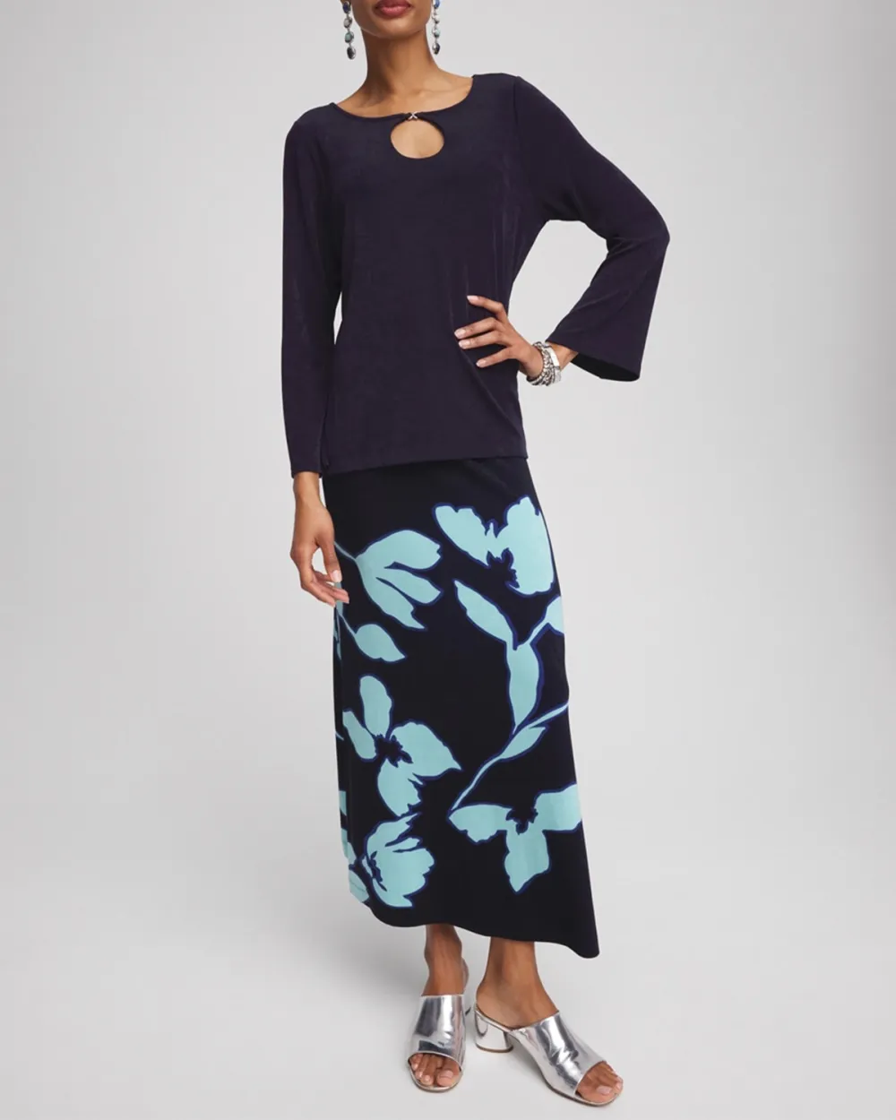 Floral Print Maxi Skirt