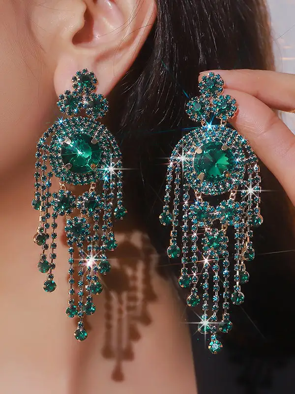 Layered Sunburst Drop Earrings