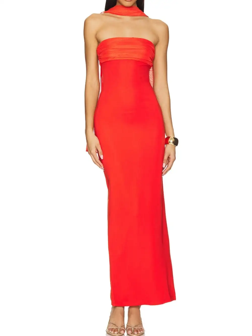 Smooth Finish Ruched Maxi Dress