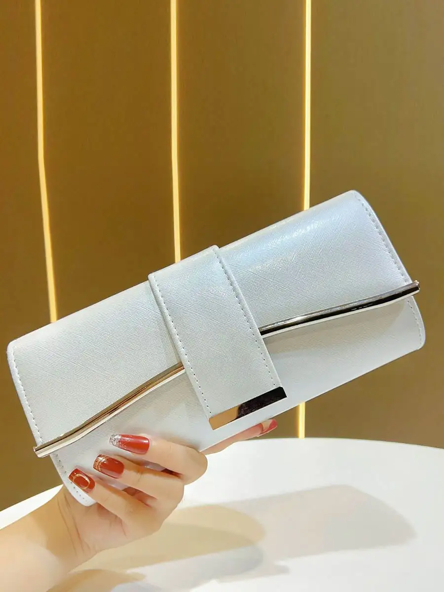 Chain Detail Evening Clutch Bag