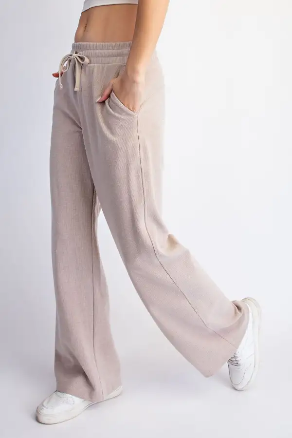 Rib Brush Straight Pants