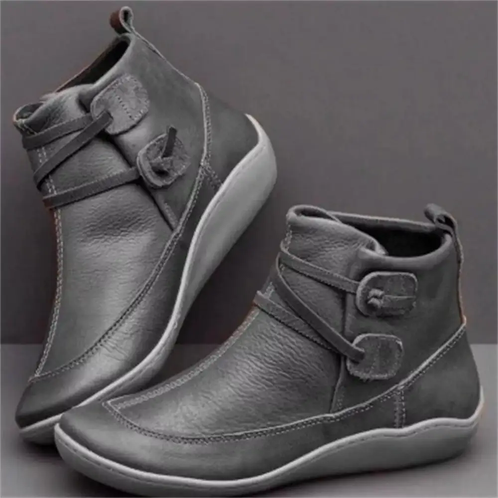 Button Detail Ankle Boots