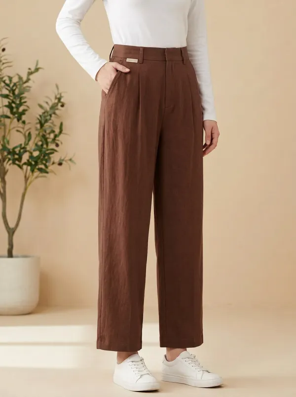Casual Wide-Leg Pleated Women's Wide-Leg Pants