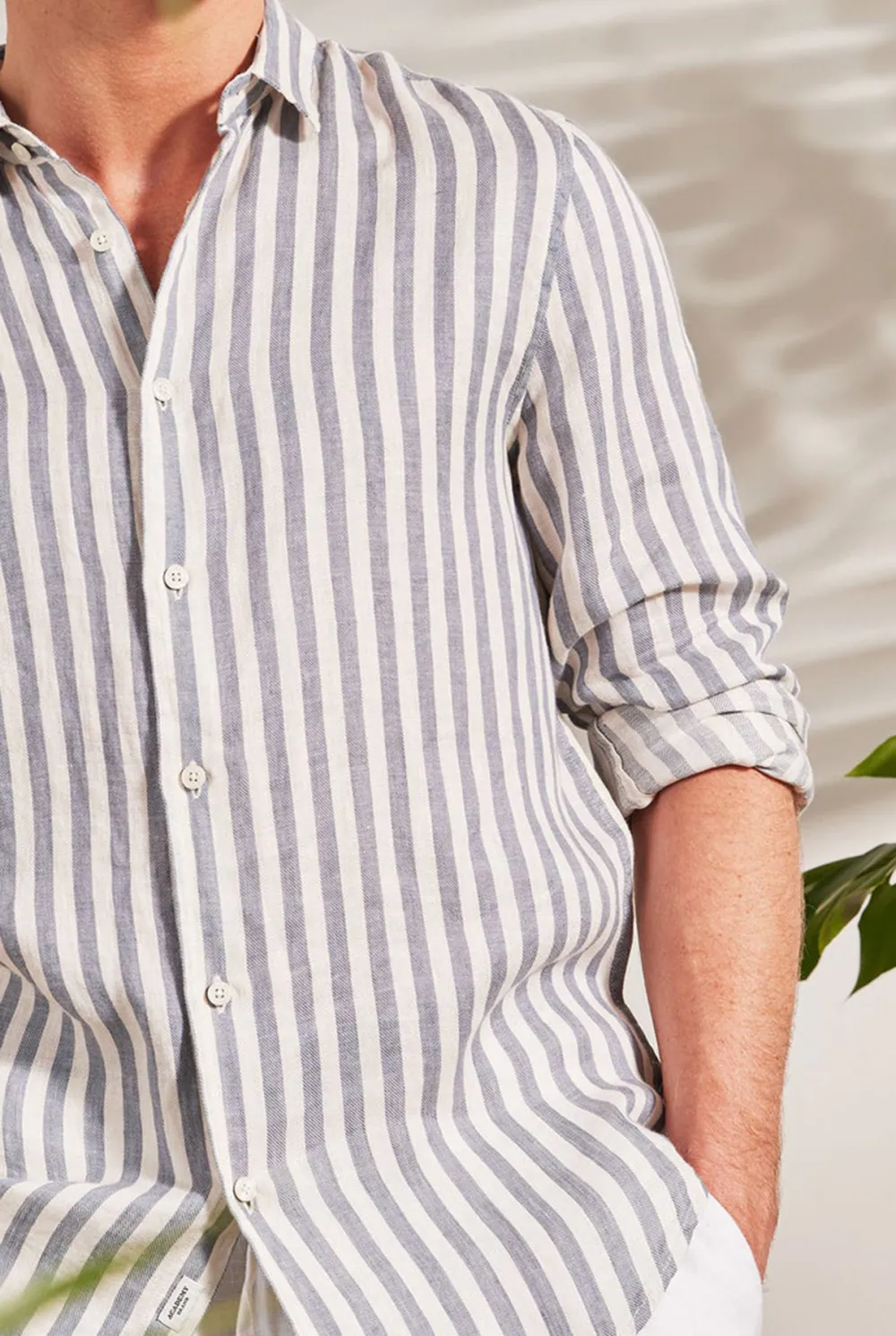 Striped Linen Button Down Shirt