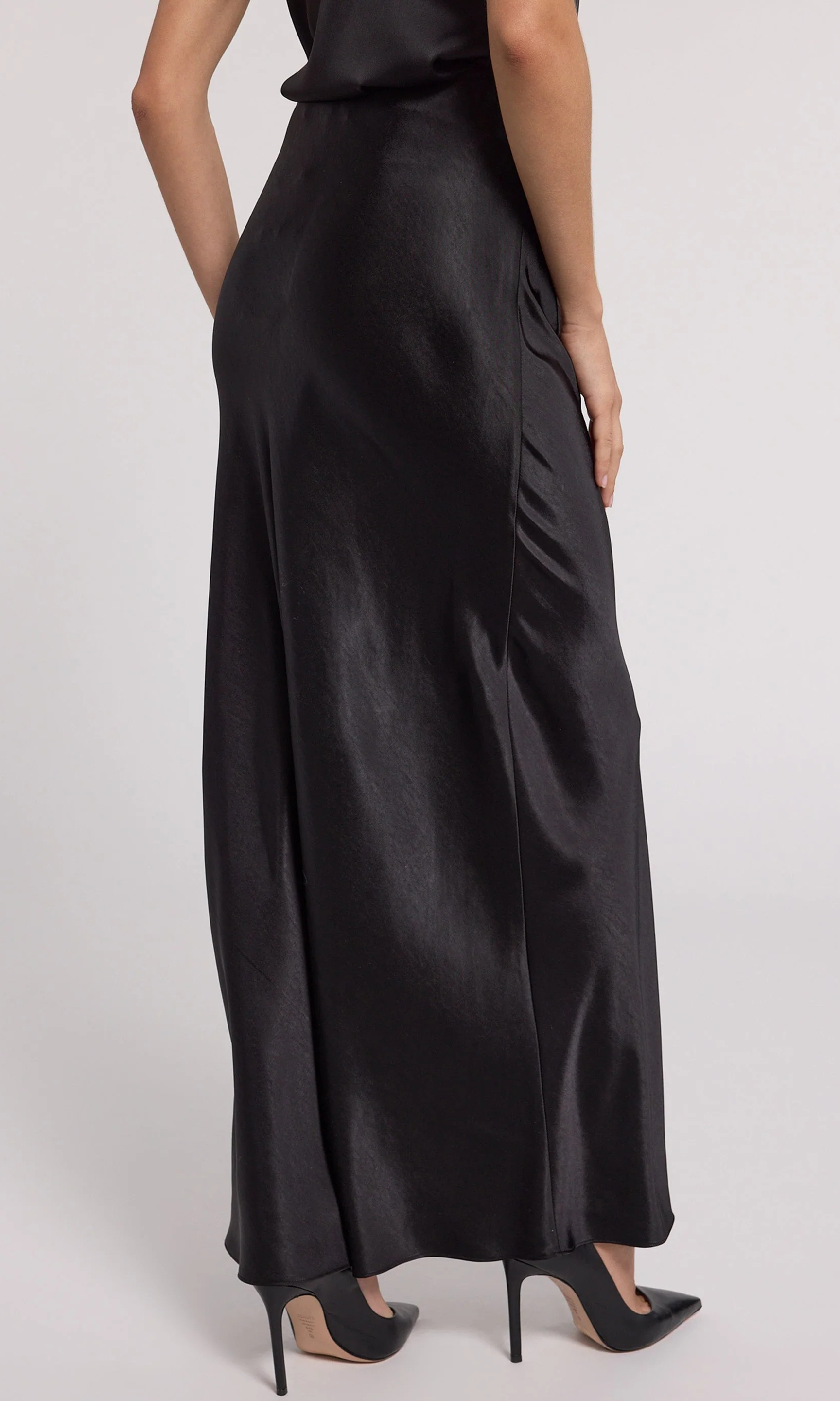 Luxe Satin Midi Skirt