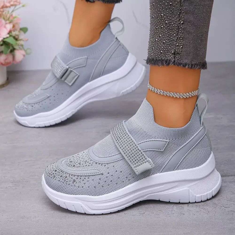 Round Toe Mesh Sneakers