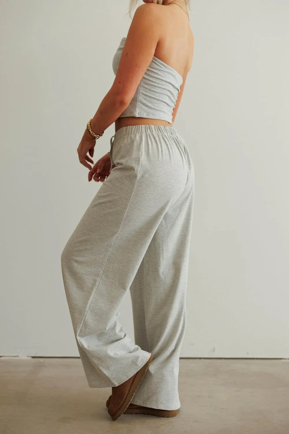 Low-Rise Lounge Striped Pants