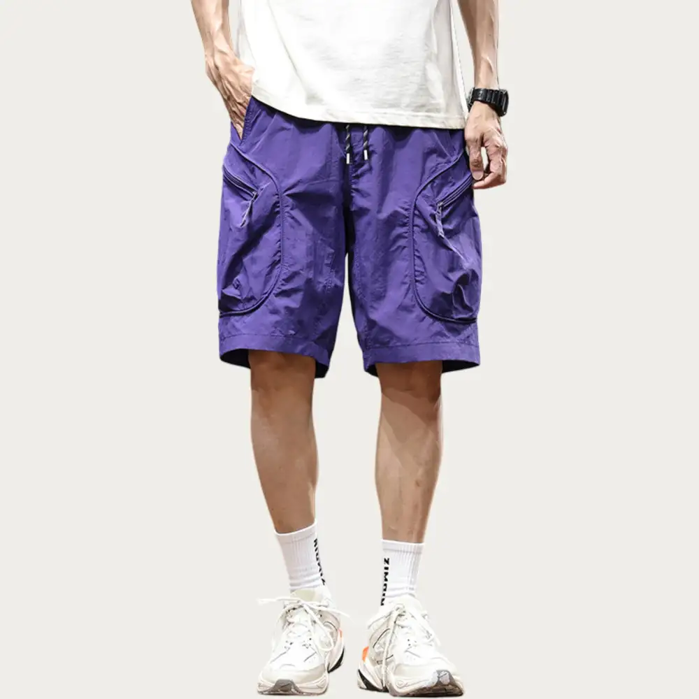 Drawstring Pocketed Lightweight Men's Cargo Shorts
