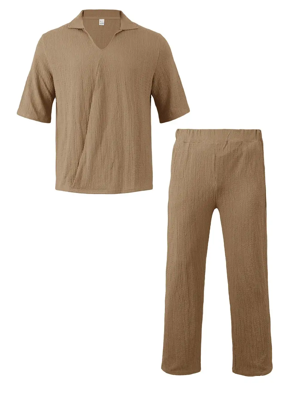 Men's Full Size Short Sleeve Top and Pants Set