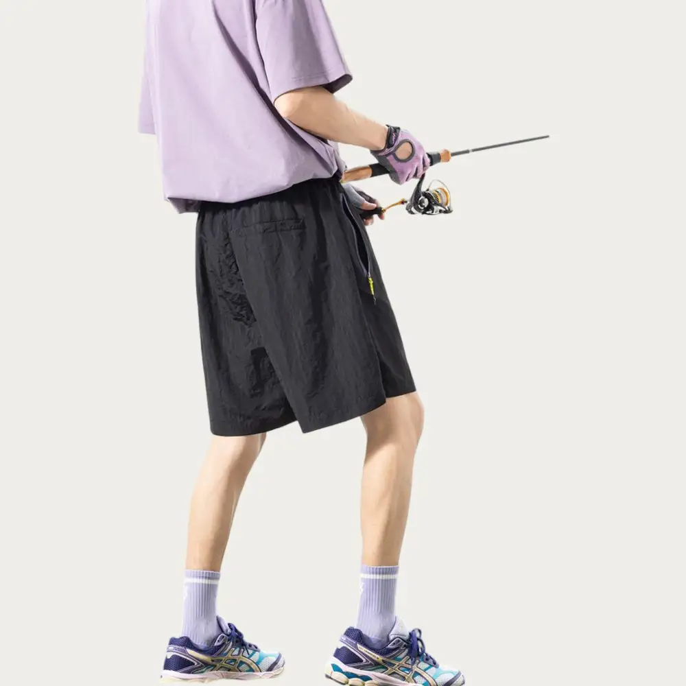 Relaxed Drawstring Pocketed Lightweight Men's Athletic Shorts