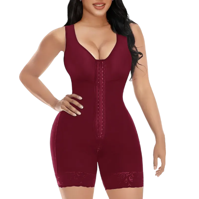 Women's Tummy Control Full Shapewear Butt Lifter with Zipper Crotch