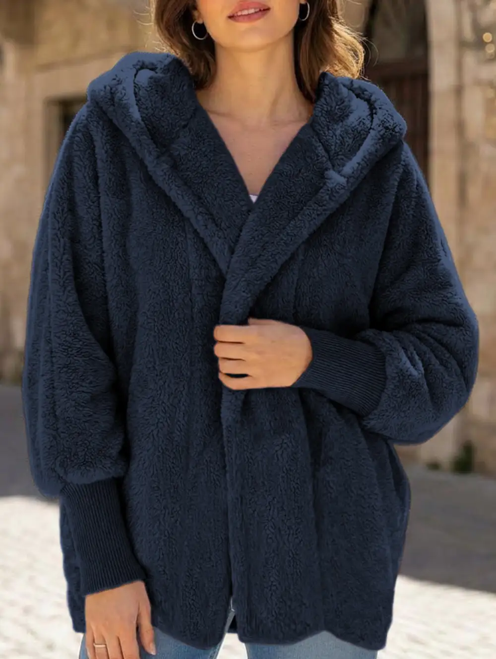 Loose Fitting Daily Hooded Jacket