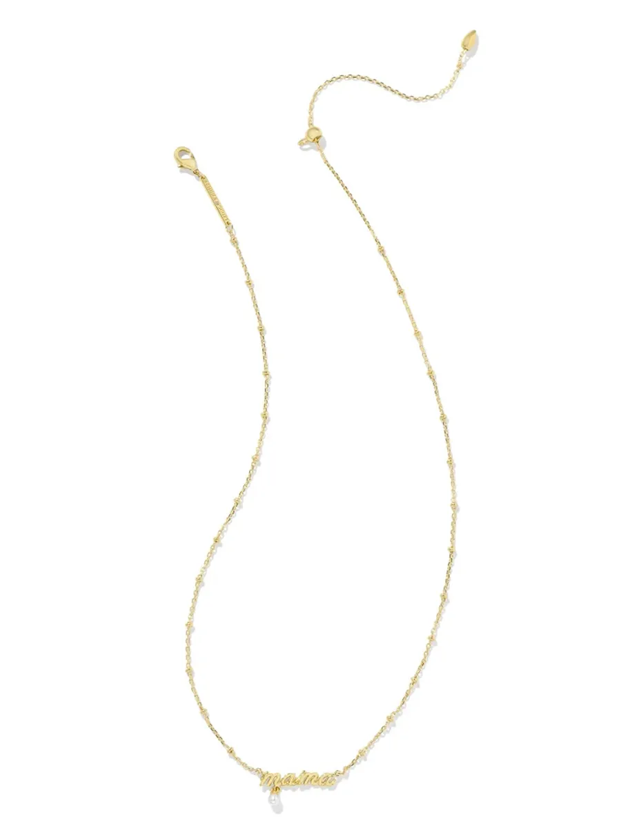 Mama Script Pendant Necklace