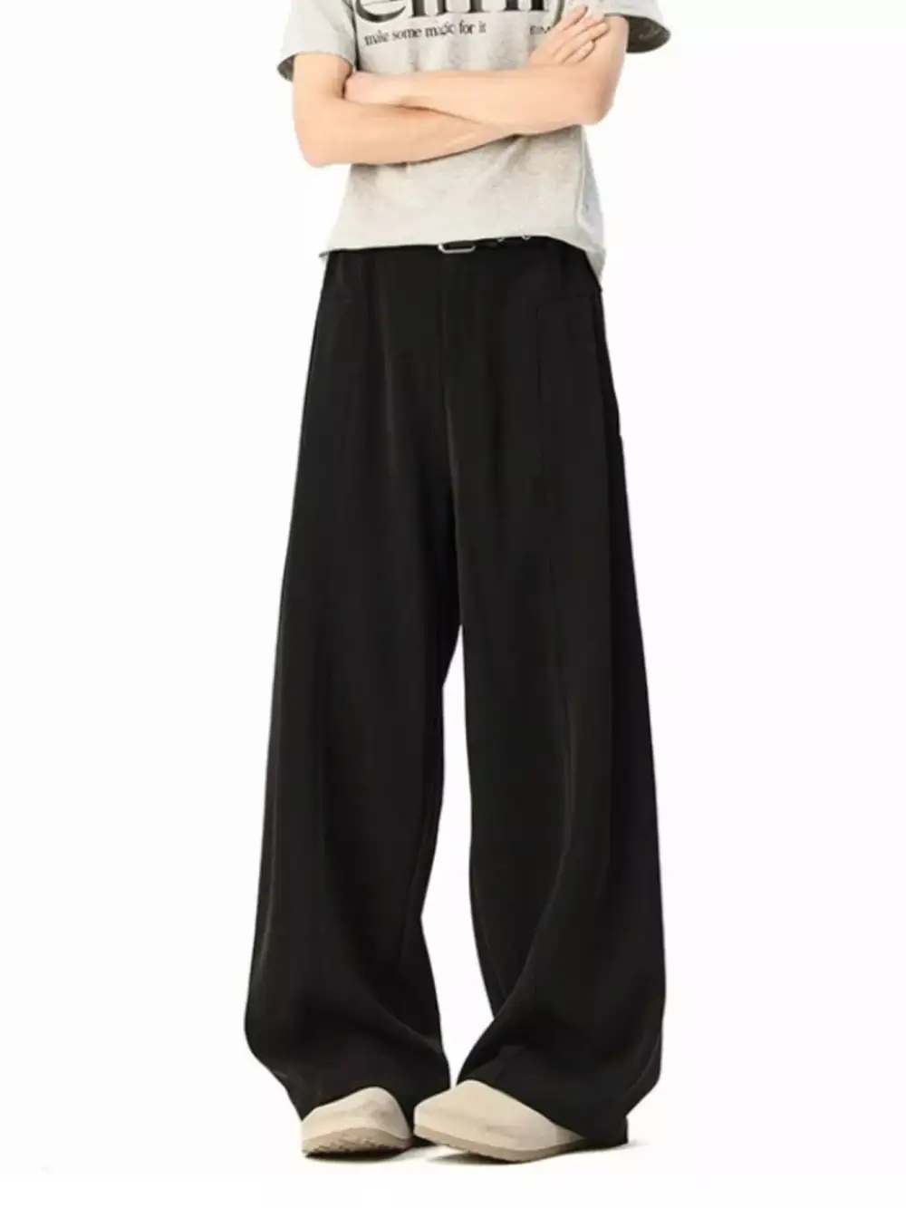 Men's Plus Size Wide Leg Pants