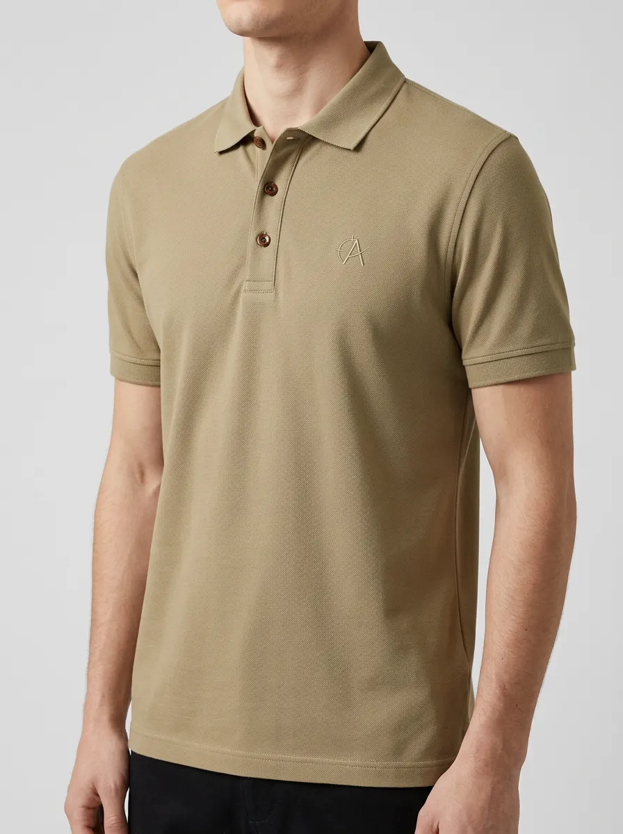 Modern Workwear-Style Men's Polo Shirt