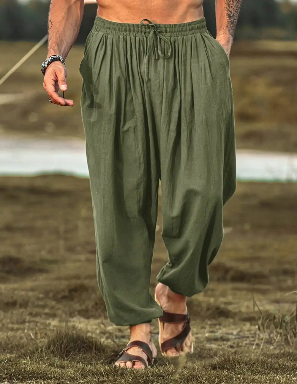 Loose Fit Linen Pants