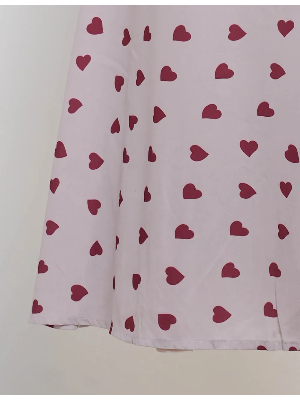 Valentine Heart Lace Trim Neck Cami Midi Dress