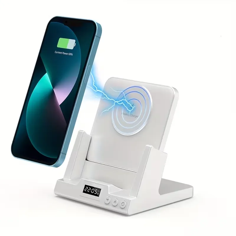 Wireless Charging Stand with Digital Clock