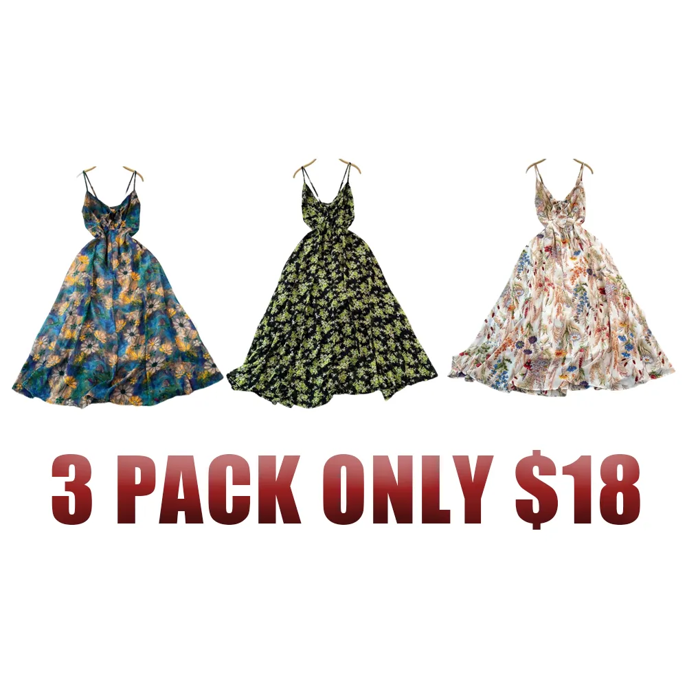 Women's Boho Floral Cami A-Line Summer Dress